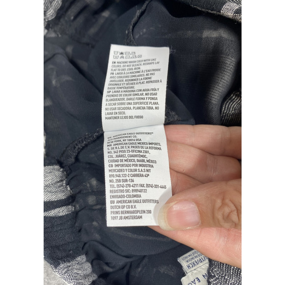 American Eagle Shorts Womens Extra Small Plaid High Rise Buttons Lined Summer - Picture 10 of 15